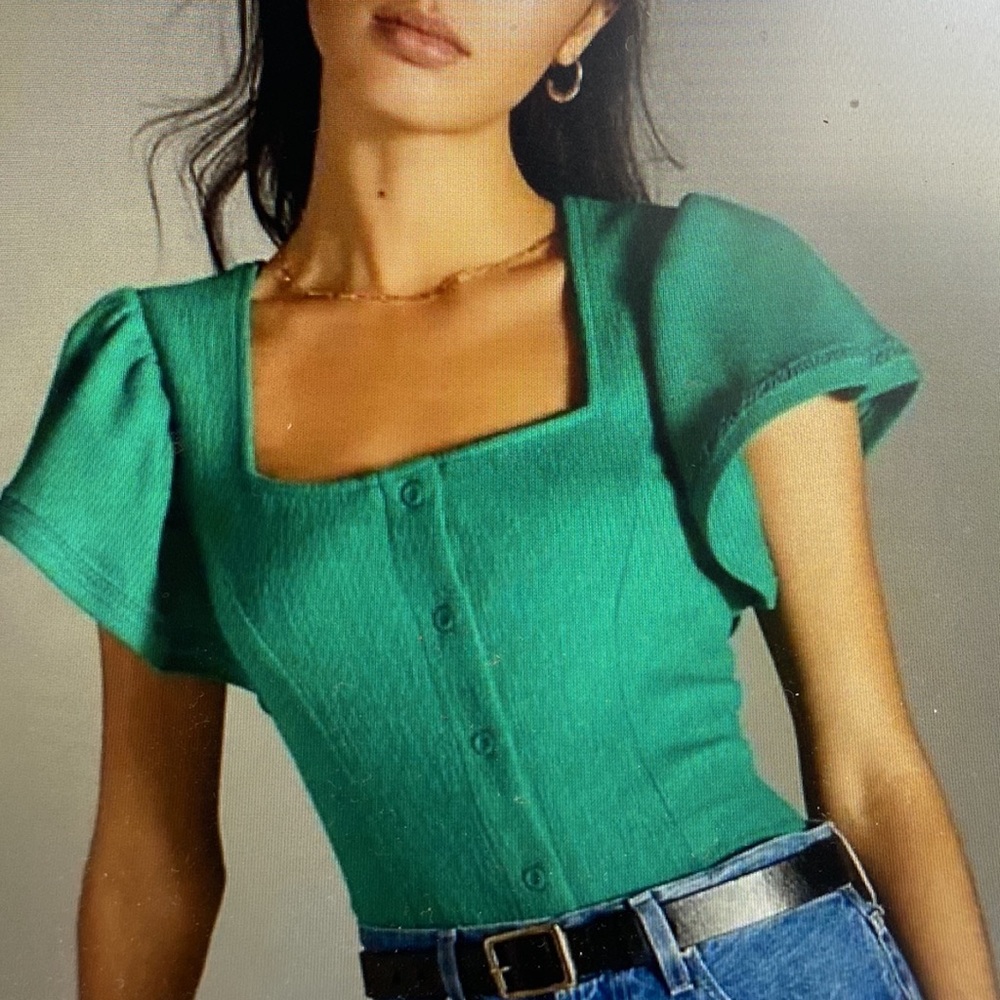 Anthropologie Dolan Left Coast Flutter Top/Small